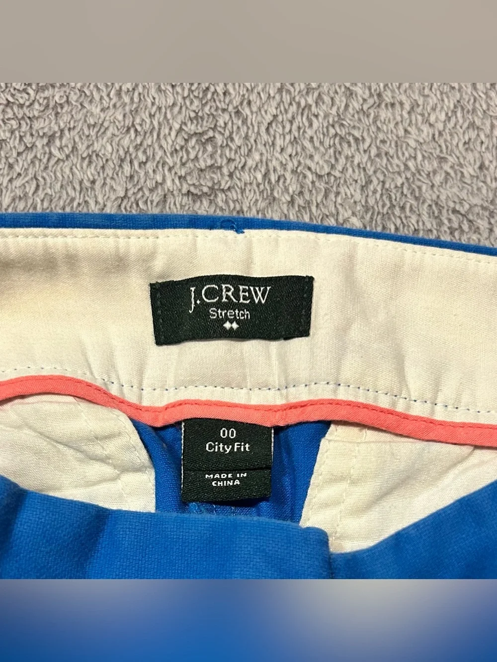 J Crew Pant Women 00 Blue Chino City Fit Ankle Cropped Stretch Office Heritage